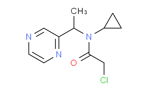 CAS No. 1353980-85-4, 2-Chloro-N-cyclopropyl-N-(1-(pyrazin-2-yl)ethyl)acetamide