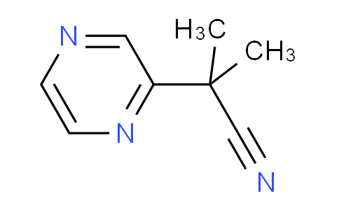 CAS No. 5106-58-1, 2-Methyl-2-(pyrazin-2-yl)propanenitrile