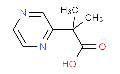 CAS No. 1209049-55-7, 2-Methyl-2-(pyrazin-2-yl)propanoic acid