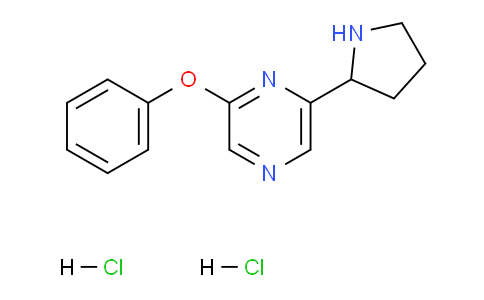 CAS No. 1361113-41-8, 2-Phenoxy-6-(pyrrolidin-2-yl)pyrazine dihydrochloride