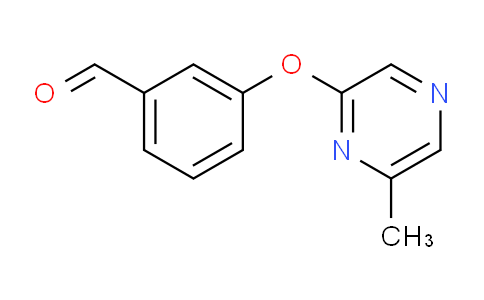 CAS No. 906352-97-4, 3-((6-Methylpyrazin-2-yl)oxy)benzaldehyde
