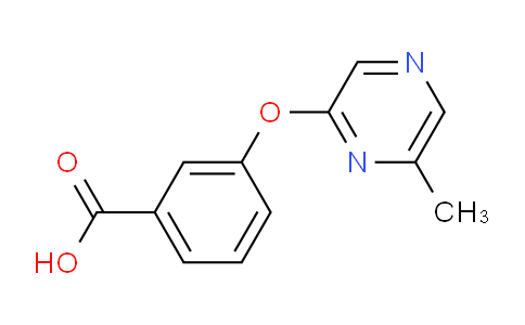 CAS No. 906352-96-3, 3-((6-Methylpyrazin-2-yl)oxy)benzoic acid
