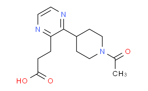 CAS No. 1316223-69-4, 3-(3-(1-Acetylpiperidin-4-yl)pyrazin-2-yl)propanoic acid