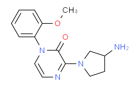 CAS No. 1707603-33-5, 3-(3-Aminopyrrolidin-1-yl)-1-(2-methoxyphenyl)pyrazin-2(1H)-one