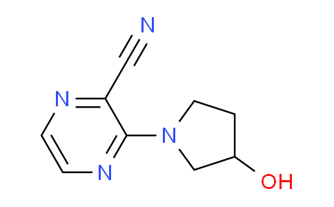 CAS No. 1342509-27-6, 3-(3-Hydroxypyrrolidin-1-yl)pyrazine-2-carbonitrile