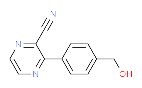 CAS No. 724441-49-0, 3-(4-(Hydroxymethyl)phenyl)pyrazine-2-carbonitrile