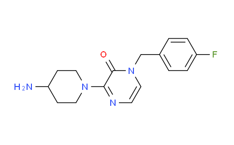 CAS No. 1713590-23-8, 3-(4-Aminopiperidin-1-yl)-1-(4-fluorobenzyl)pyrazin-2(1H)-one