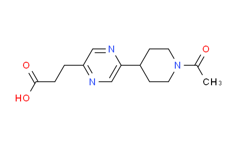 CAS No. 1316219-51-8, 3-(5-(1-Acetylpiperidin-4-yl)pyrazin-2-yl)propanoic acid