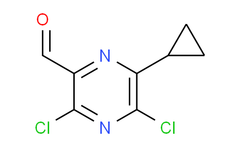 CAS No. 1935107-83-7, 3,5-Dichloro-6-cyclopropylpyrazine-2-carbaldehyde