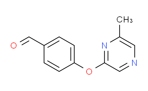 CAS No. 906353-01-3, 4-((6-Methylpyrazin-2-yl)oxy)benzaldehyde