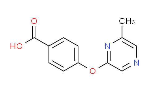 CAS No. 906353-00-2, 4-((6-Methylpyrazin-2-yl)oxy)benzoic acid