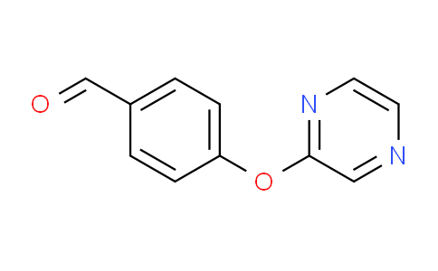CAS No. 866156-93-6, 4-(Pyrazin-2-yloxy)benzaldehyde
