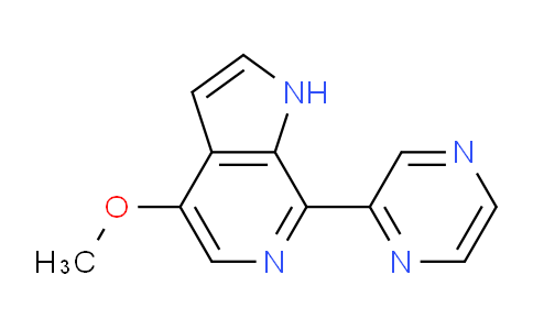 CAS No. 676491-50-2, 4-Methoxy-7-(pyrazin-2-yl)-1H-pyrrolo[2,3-c]pyridine