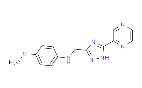 CAS No. 1171933-60-0, 4-Methoxy-N-((5-(pyrazin-2-yl)-1H-1,2,4-triazol-3-yl)methyl)aniline