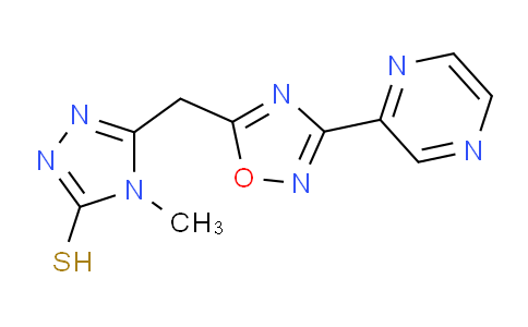 CAS No. 519056-47-4, 4-Methyl-5-((3-(pyrazin-2-yl)-1,2,4-oxadiazol-5-yl)methyl)-4H-1,2,4-triazole-3-thiol