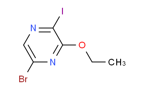 CAS No. 1211486-61-1, 5-Bromo-3-ethoxy-2-iodopyrazine