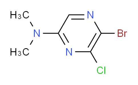 CAS No. 1379316-06-9, 5-Bromo-6-chloro-N,N-dimethylpyrazin-2-amine