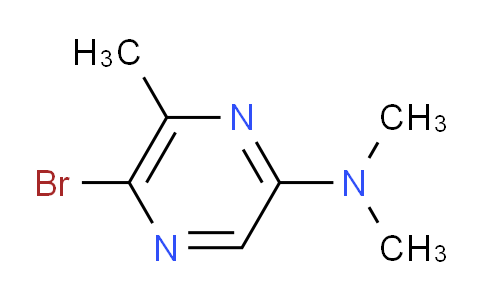 CAS No. 1240618-24-9, 5-Bromo-N,N,6-trimethylpyrazin-2-amine