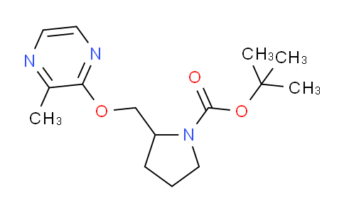 CAS No. 1261232-76-1, tert-Butyl 2-(((3-methylpyrazin-2-yl)oxy)methyl)pyrrolidine-1-carboxylate