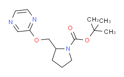 CAS No. 1261236-11-6, tert-Butyl 2-((pyrazin-2-yloxy)methyl)pyrrolidine-1-carboxylate