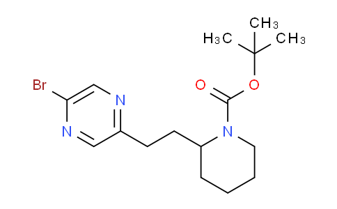 CAS No. 1361114-65-9, tert-Butyl 2-(2-(5-bromopyrazin-2-yl)ethyl)piperidine-1-carboxylate