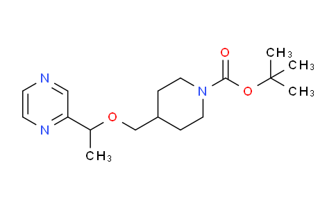 CAS No. 1289385-77-8, tert-Butyl 4-((1-(pyrazin-2-yl)ethoxy)methyl)piperidine-1-carboxylate