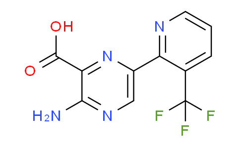 CAS No. 1874279-13-6, 3-amino-6-[3-(trifluoromethyl)pyridin-2-yl]pyrazine-2-carboxylic acid
