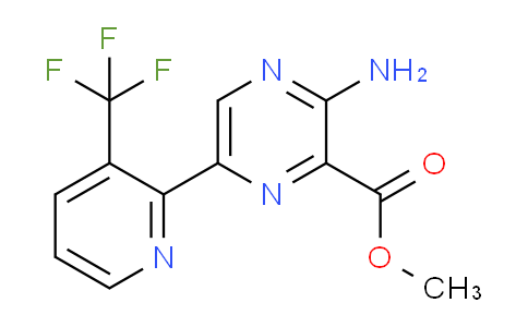 CAS No. 1874279-15-8, methyl 3-amino-6-(3-(trifluoromethyl)pyridin-2-yl)pyrazine-2-carboxylate