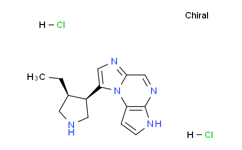 CAS No. 2050038-84-9, 12-[(3R,4S)-4-ethylpyrrolidin-3-yl]-1,5,7,10-tetrazatricyclo[7.3.0.02,6]dodeca-2(6),3,7,9,11-pentaene;dihydrochloride