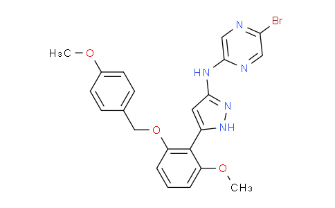 CAS No. 1234015-63-4, 5-bromo-N-(5-{2-methoxy-6-[(4-methoxyphenyl)methoxy]phenyl}-1H-pyrazol-3-yl)pyrazin-2-amine