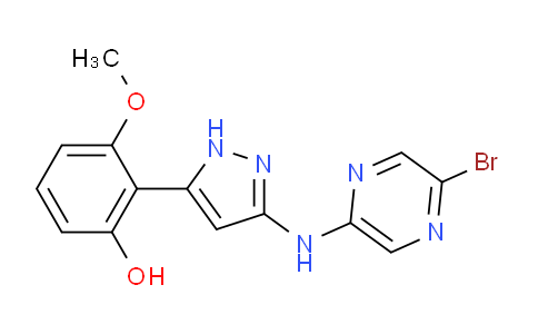 CAS No. 1234015-64-5, 2-{3-[(5-bromopyrazin-2-yl)amino]-1H-pyrazol-5-yl}-3-methoxyphenol