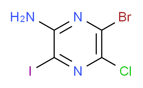 CAS No. 1823953-66-7, 6-Bromo-5-chloro-3-iodopyrazin-2-amine