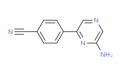 CAS No. 1126634-72-7, 4-(6-aminopyrazin-2-yl)benzonitrile