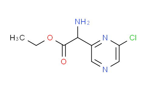 CAS No. 1260638-82-1, ethyl 2-amino-2-(6-chloropyrazin-2-yl)acetate