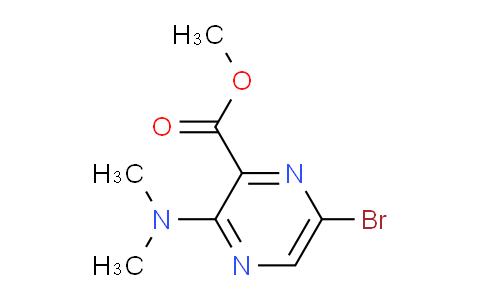 CAS No. 13301-05-8, methyl 6-bromo-3-(dimethylamino)pyrazine-2-carboxylate