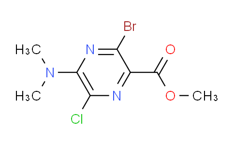 CAS No. 21874-50-0, methyl 3-bromo-6-chloro-5-(dimethylamino)pyrazine-2-carboxylate