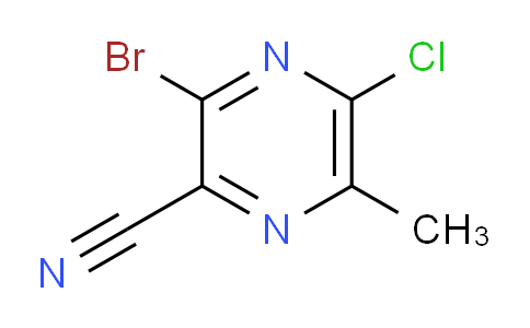 CAS No. 1065266-98-9, 3-bromo-5-chloro-6-methylpyrazine-2-carbonitrile
