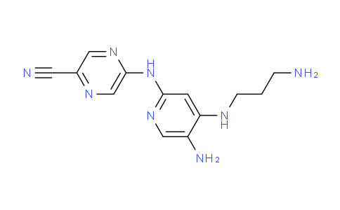 CAS No. 1137476-38-0, 5-((5-amino-4-((3-aminopropyl)amino)pyridin-2-yl)amino)pyrazine-2-carbonitrile