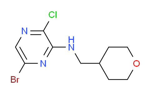 CAS No. 1263375-37-6, 6-bromo-3-chloro-N-((tetrahydro-2H-pyran-4-yl)methyl)pyrazin-2-amine