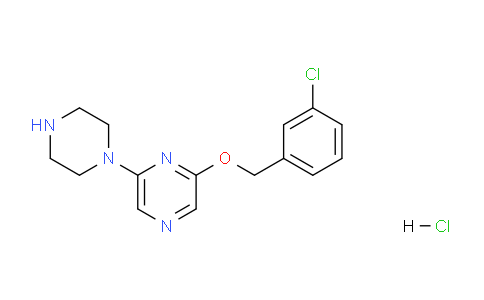 CAS No. 1215721-40-6, 2-((3-chlorobenzyl)oxy)-6-(piperazin-1-yl)pyrazine hydrochloride