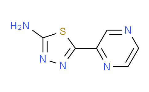 CAS No. 383130-62-9, 5-(pyrazin-2-yl)-1,3,4-thiadiazol-2-amine