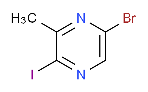 CAS No. 1260664-84-3, 5-Bromo-2-iodo-3-methylpyrazine