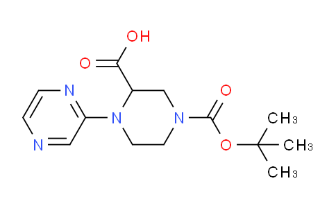 CAS No. 1261229-93-9, 4-(tert-butoxycarbonyl)-1-(pyrazin-2-yl)piperazine-2-carboxylic acid