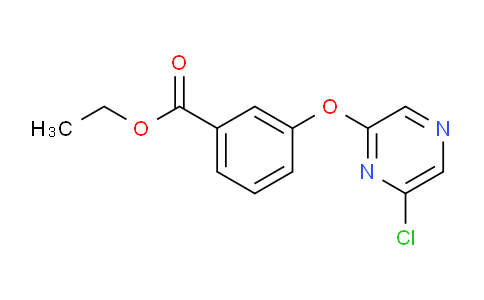 CAS No. 1086397-56-9, Ethyl 3-((6-chloropyrazin-2-yl)oxy)benzoate