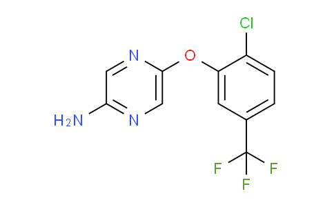 CAS No. 1206970-21-9, 5-(2-Chloro-5-(trifluoromethyl)phenoxy)pyrazin-2-amine