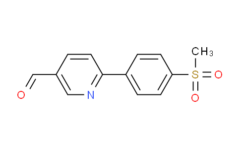 CAS No. 834884-68-3, 6-(4-(methylsulfonyl)phenyl)nicotinaldehyde