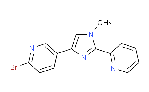 CAS No. 1201802-66-5, 2-bromo-5-(1-methyl-2-(pyridin-2-yl)-1H-imidazol-4-yl)pyridine