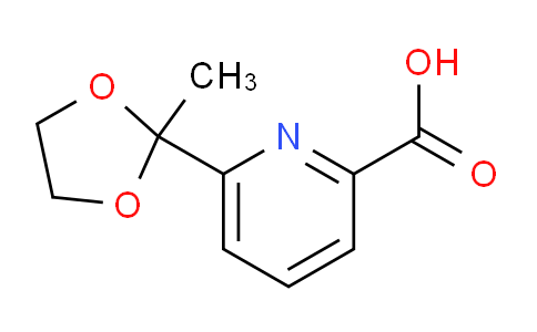 CAS No. 122637-38-1, 6-(2-methyl-1,3-dioxolan-2-yl)picolinic acid