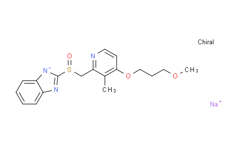 CAS No. 171440-18-9, sodium (R)-2-(((4-(3-methoxypropoxy)-3-methylpyridin-2-yl)methyl)sulfinyl)benzo[d]imidazol-1-ide