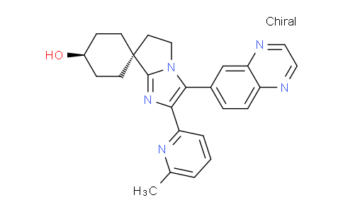 CAS No. 943515-07-9, trans-2'-(6-Methylpyridin-2-yl)-3'-(quinoxalin-6-yl)-5',6'-dihydrospiro[cyclohexane-1,7'-pyrrolo[1,2-a]imidazol]-4-ol